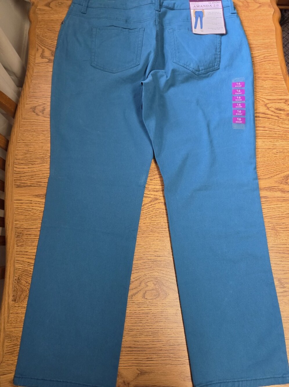 NWT Amanda 2.0 By Gloria Vanderbilt Ink Blue Size 16 Short Pants - Picture 10 of 12